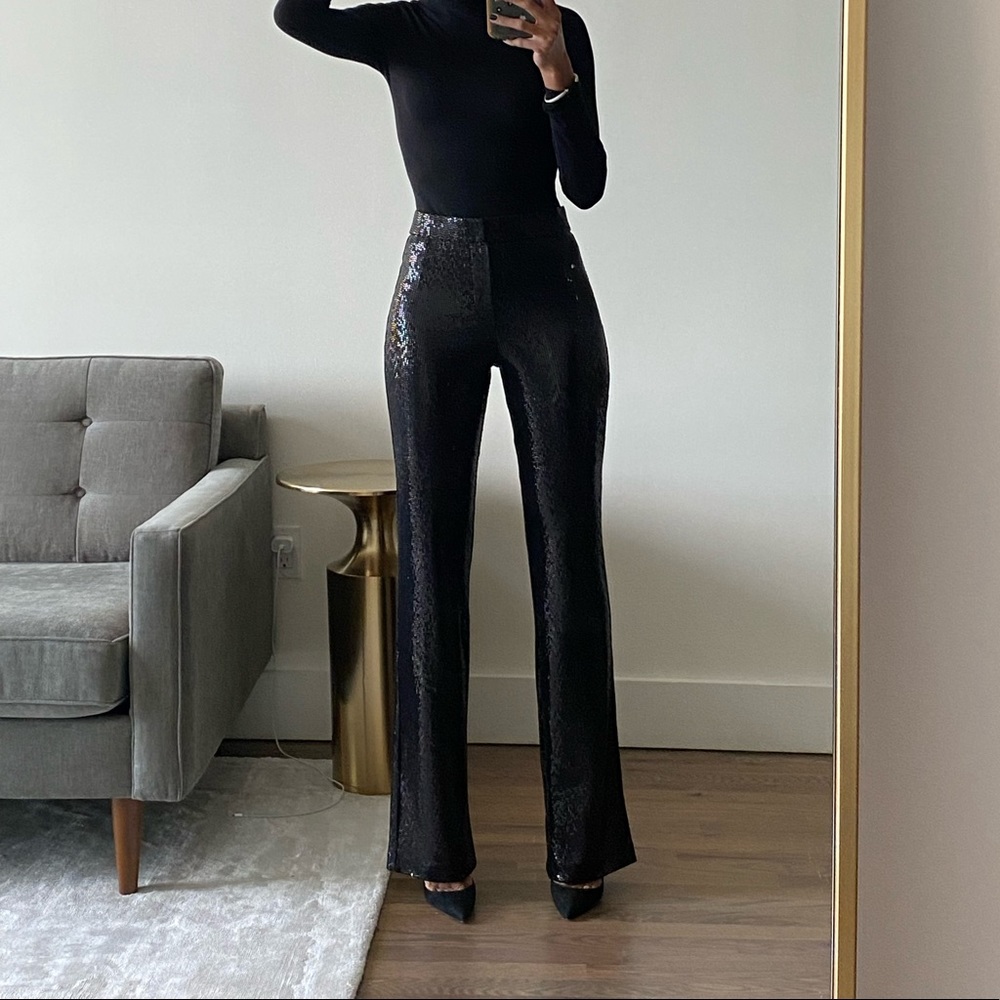 Zara Sequins Pants Black (XS)